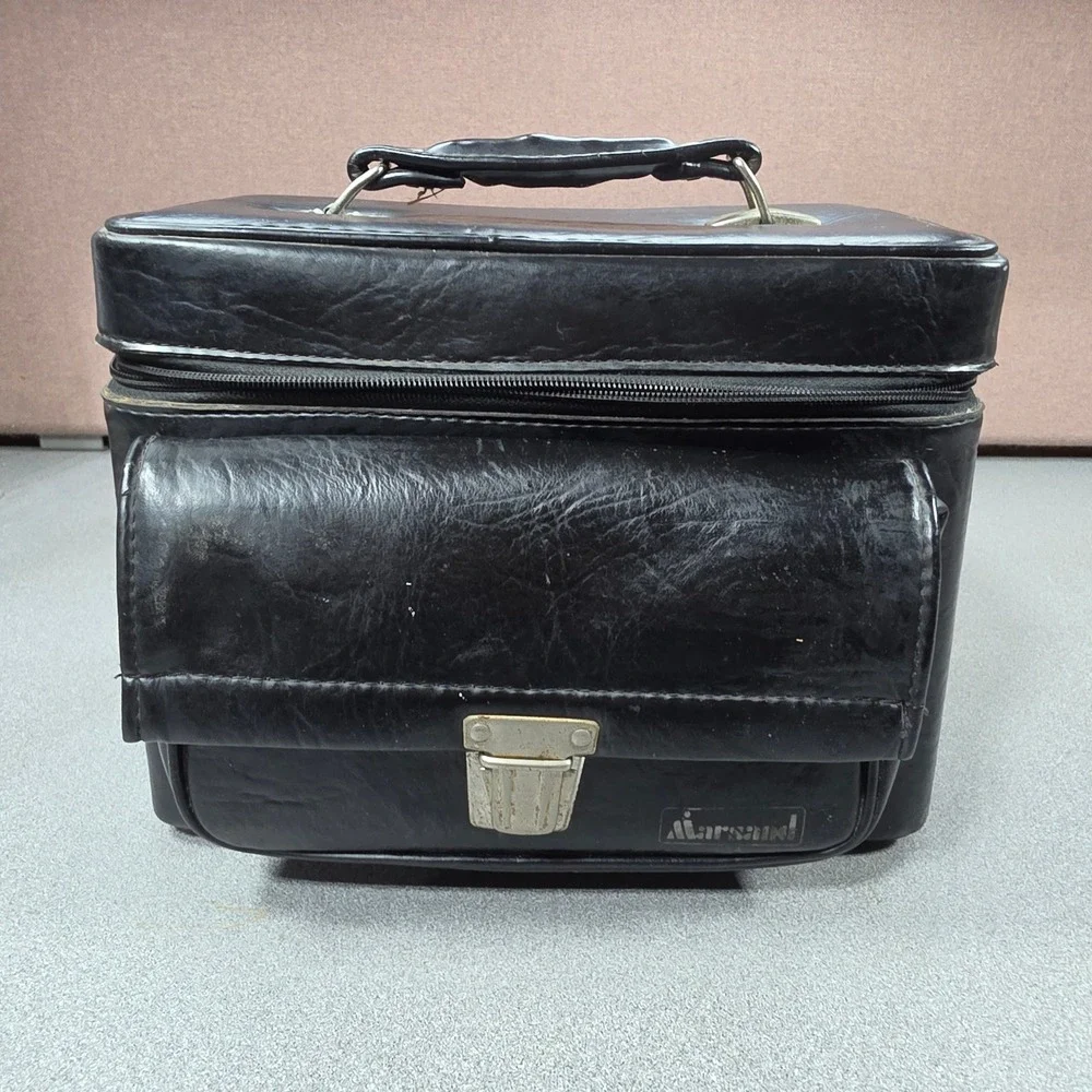 Marsand Camera Bag Medium Vintage Faux Leather Velvet Lined